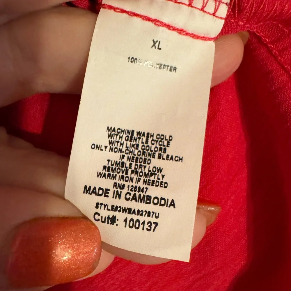 NWT Rich Pink Sleeveless Tie Front Blouse XLARGE #W - Picture 6 of 7